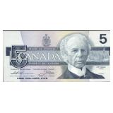 Bank of Canada 1986 Five Dollars Two Digit Radar (