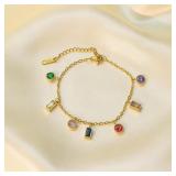 18kt GP  Gemstone Choker Style Necklace