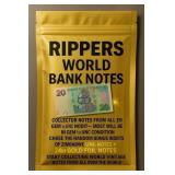"RIPPERS" World Bank Notes - 20 Pack + Bonus