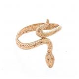 18kt Oro Laminado Snake Style Ring