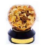 "BILLIONS" Globe Full of 24kt .999 Fine Gold Lea