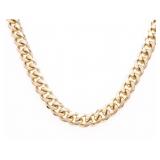 18kt BGO Curb Link Chain/Necklace w/Pave Clasp (20