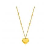 18kt GP Necklace Puffet Heart Pendant "LOVE" Ins