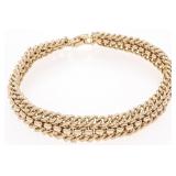 18kt BGO Weave Design Bracelet (8.5") Unisex