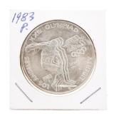 1983 P. USA Silver One Dollar Los Angeles Olympics