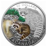 2016 $20 Baby Animals: Raccoon - Pure Silver Coin