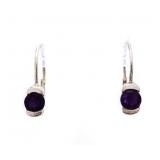 Sterling Silver Genuine Amethyst Earrings