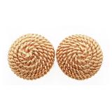 Vintage "Monet" (Signed) Round Clip on Vintage E