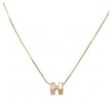 18kt GP Necklace Mother of Pearl Pendant