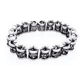 Stainless Steel Chain Style Link Bracelet w/Dragon