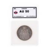 Canada 1965 Silver Fifty Cents AU50 KSA