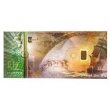 CASH GOLD .999Fine Pure Gold Bar Sealed in Carrier