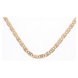 18kt BGO Flat H Link Chain 22"