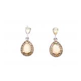 Sterling Silver Genuine Ethiopian Opal & Citrine D