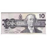 Bank of Canada 1989 Ten Dollars Unique Serial Numb
