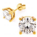 Genuine Moissanite Stud Earrings (2.00ct) VVS1 (D)
