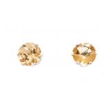 Sterling Silver Genuine Citrine Stud Earrings (3.6