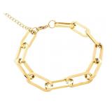 18kt GP Paper Clip Link Bracelet