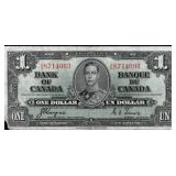 Bank of Canada 1937 One Dollar C/T