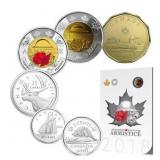 RCM 2018 Armistice Coin Set Folio Red Poppy $2 Coi