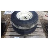 2- Farmall Implement tires 9.5L-15SL  5 bolt rims