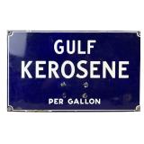 Gulf Kerosene Porcelain Pricer Sign