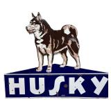 Husky Porcelain Gas Station Sign