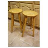 Two Oak Stools