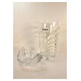 Crystal Vase & Bowl