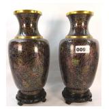 Two Cloisonne Urns