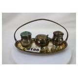 Silver Plated Condiment Set