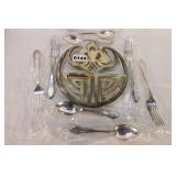 Silver Plated Trivet & Cutlery