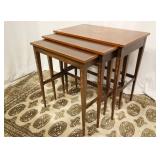 Three Marquetry Nesting Tables
