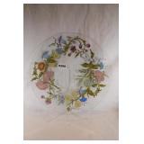 Floral Glass Platter