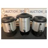 3- Percolator Coffee Urns