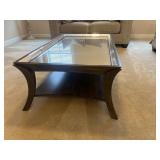 Cocktail Wood table with Glass top