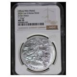 2024 1oz Silver S Korea 1 Clay Draco MS70 NGC