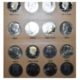 Kennedy Half Dollar Set Dansco 1964-2011 w/pr