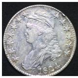 1824 Capped Bust Half Dollar