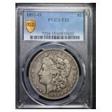 1893-O Morgan Silver Dollar F15 PCGS