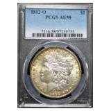 1892-O Morgan Silver Dollar AU58 PCGS