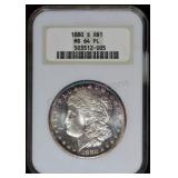 1880-S Morgan Dollar MS64 PL NGC Fatty