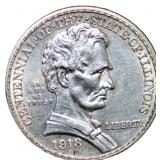 1918 Lincoln IL Classic Silver Commem