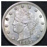1883 Liberty V Nickel With Cents