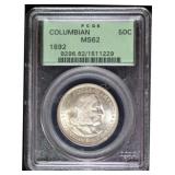 1892 Columbian Expo Silver Commem MS62 PCGS