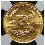1991 $10 Gold Eagle 1/4th MS69 NGC