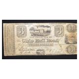 Treasurer of the Ohio Rail Road $3 obsolete note