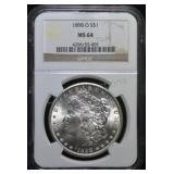 1898-O Morgan Silver Dollar MS64 NGC