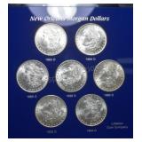 7 Coin New Orleans Morgan Silver Dollar Set