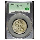 1921-S Walking Liberty FR2 CAC